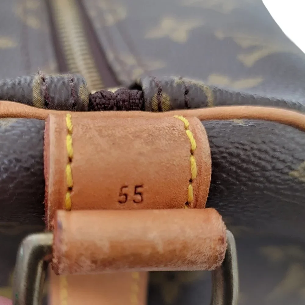 Louis Vuitton Monogram Brown Keepall Bandouliere 55 Travel Bag